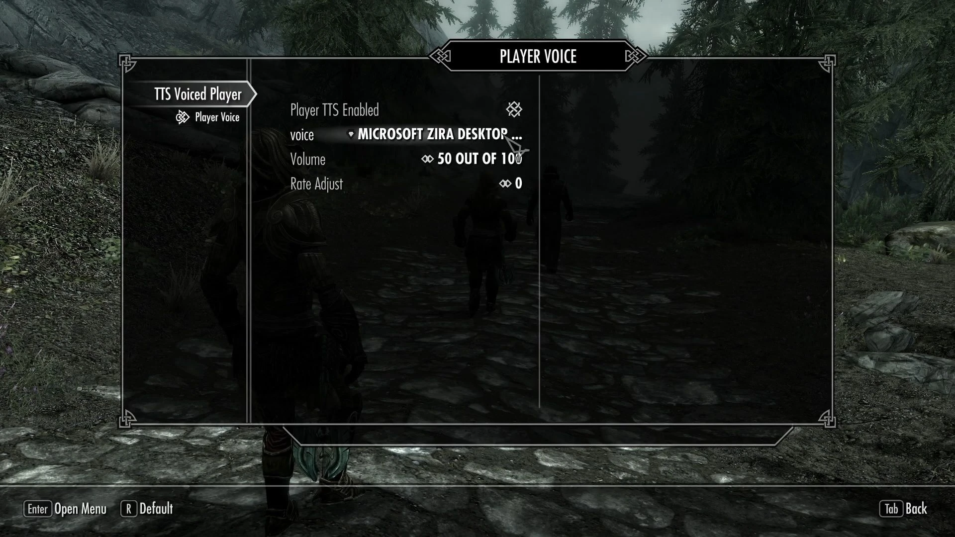 voiced player character in skyrim mod