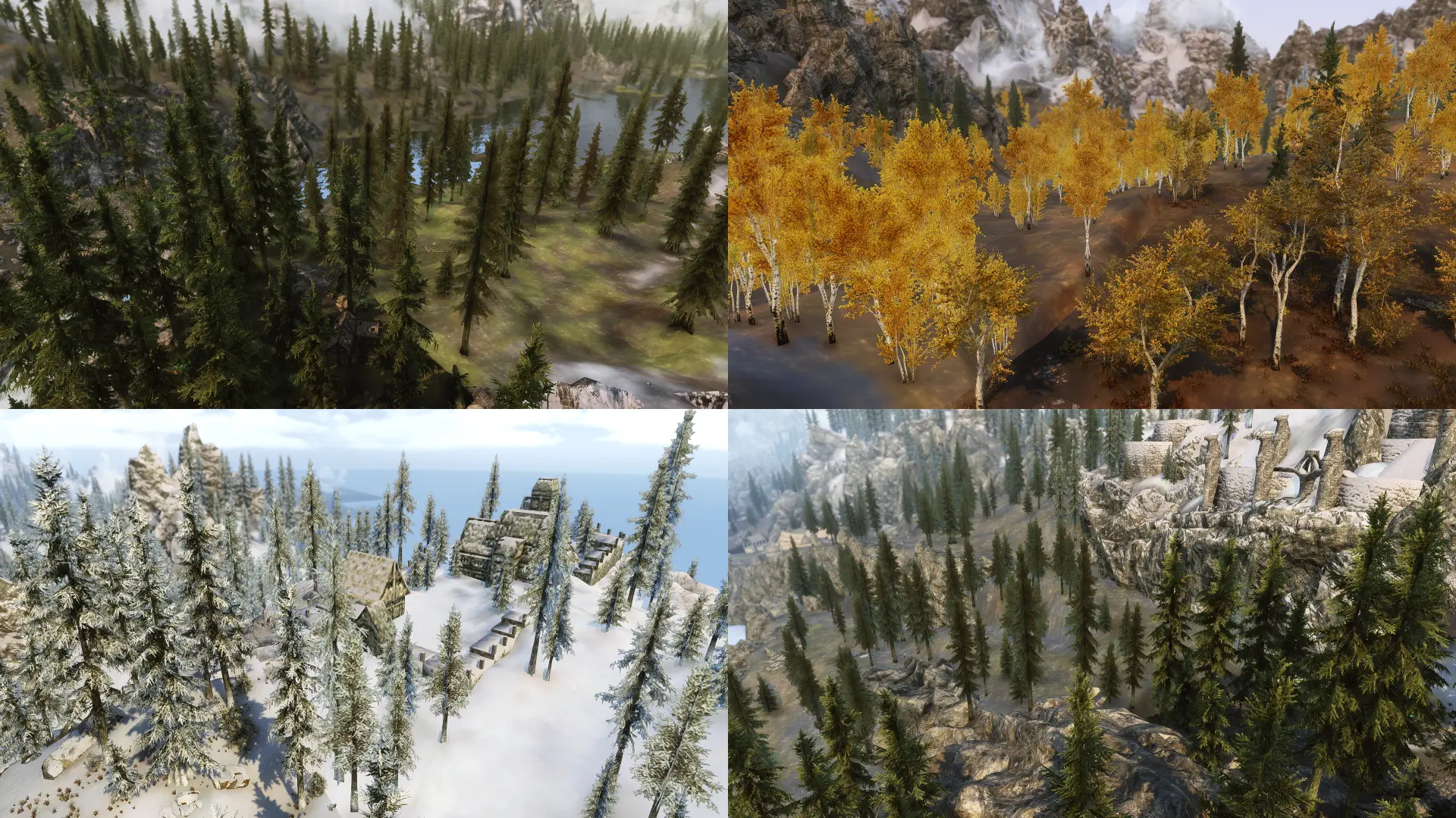 Pine Branches Redone at Skyrim Special Edition Nexus - Mods and Community,  Pine Branches 