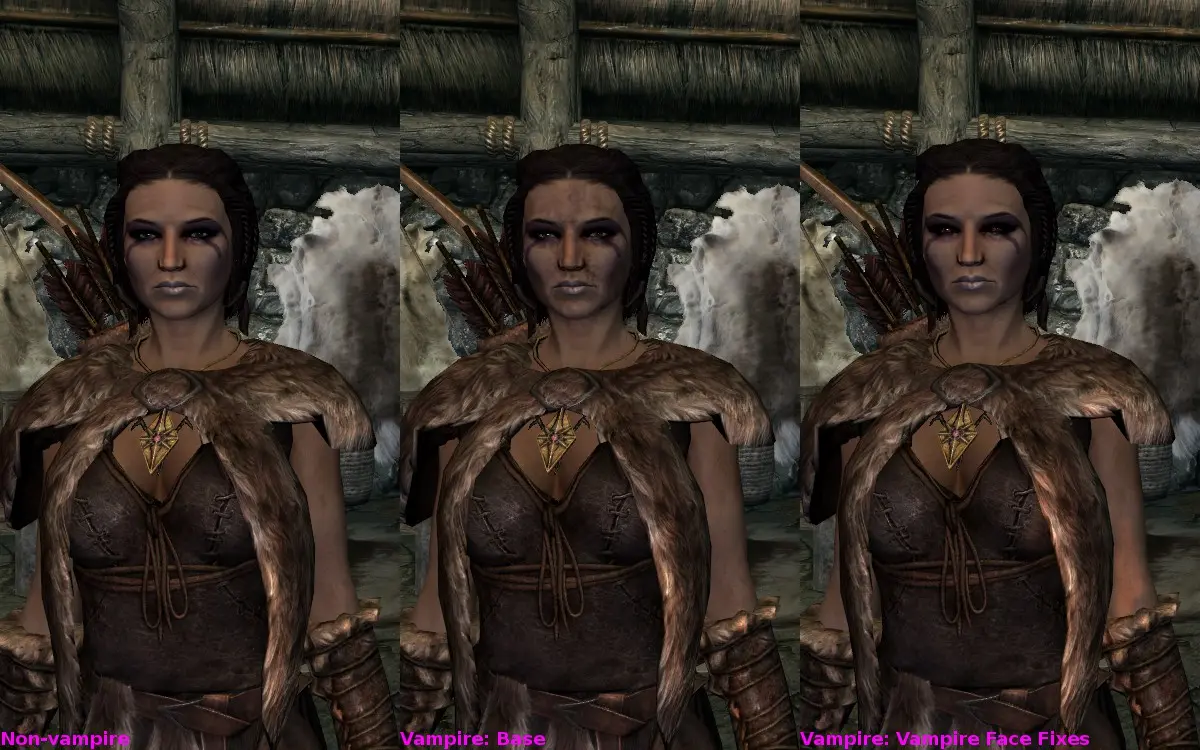 Skyrim vampire dirty face.