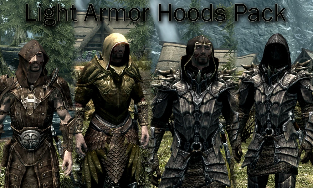 kobling produktion morbiditet Light Armor Hoods Pack at Skyrim Nexus - Mods and Community