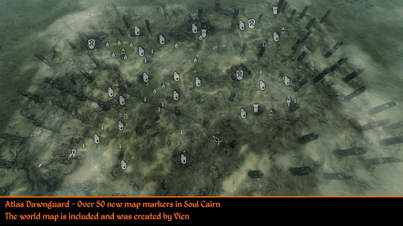 Карта души 5. Skyrim Soul Cairn Map.