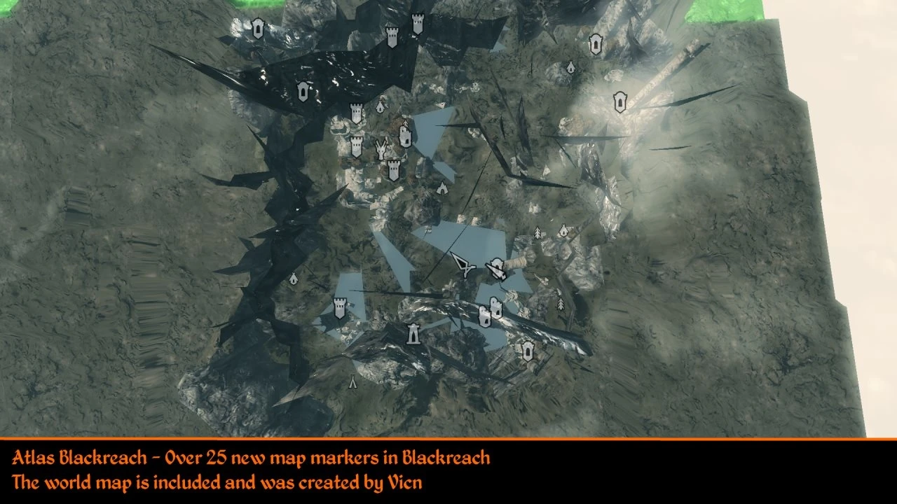 Atlas Map Markers For Skyrim Blackreach Dawnguard And.