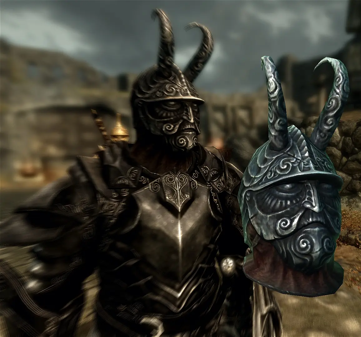 Shiny Clavicus Vile Mask With Ebony Neck At Skyrim Nexus Mods And   16832 4 1336688342 