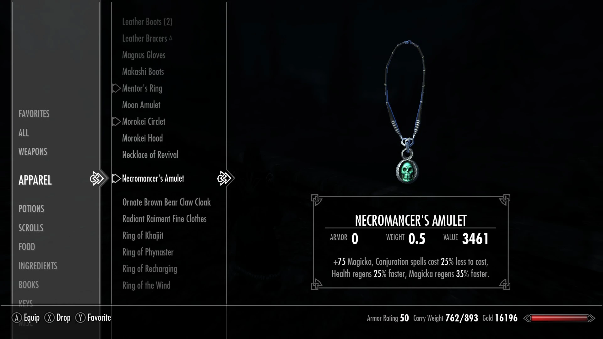 how to get the necromancer amulet in skyrim
