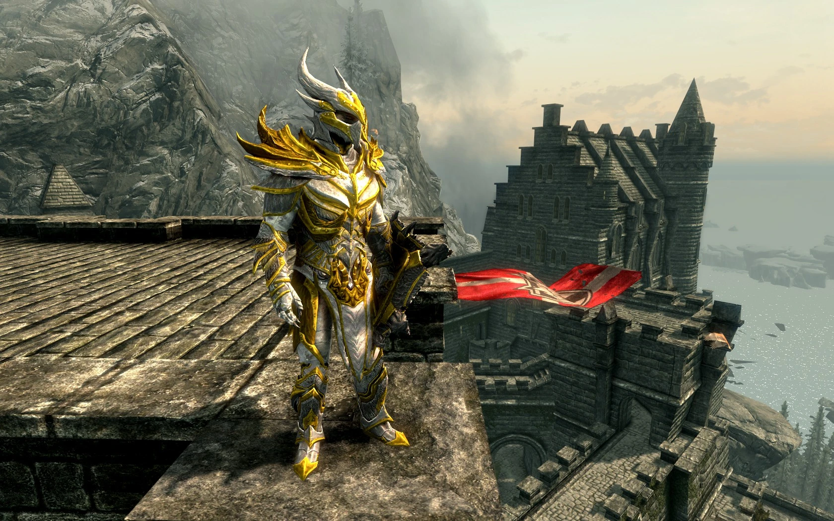 golden daedric armour and weapons at skyrim nexus mods and.