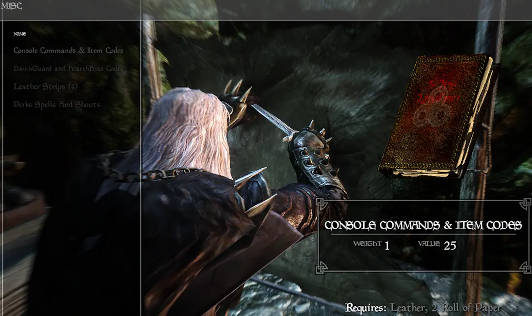 skyrim pc console commands