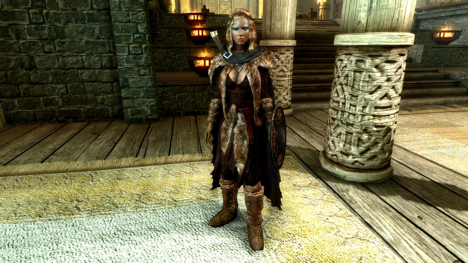 skyrim female fur armor mod