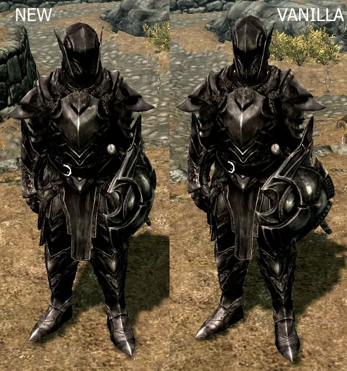 skyrim ebony helmet mod