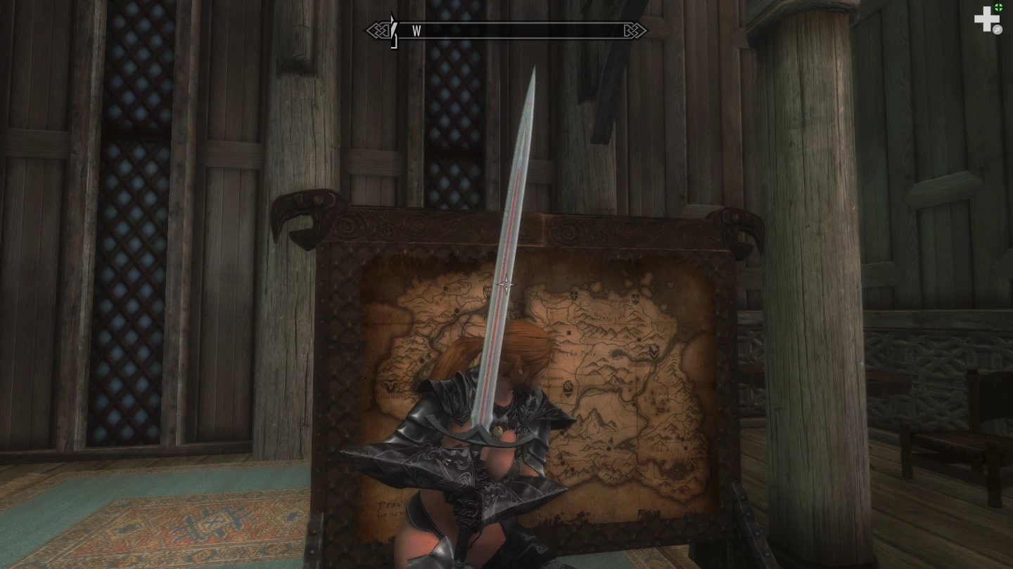 skyrim special edition one handed sword on back