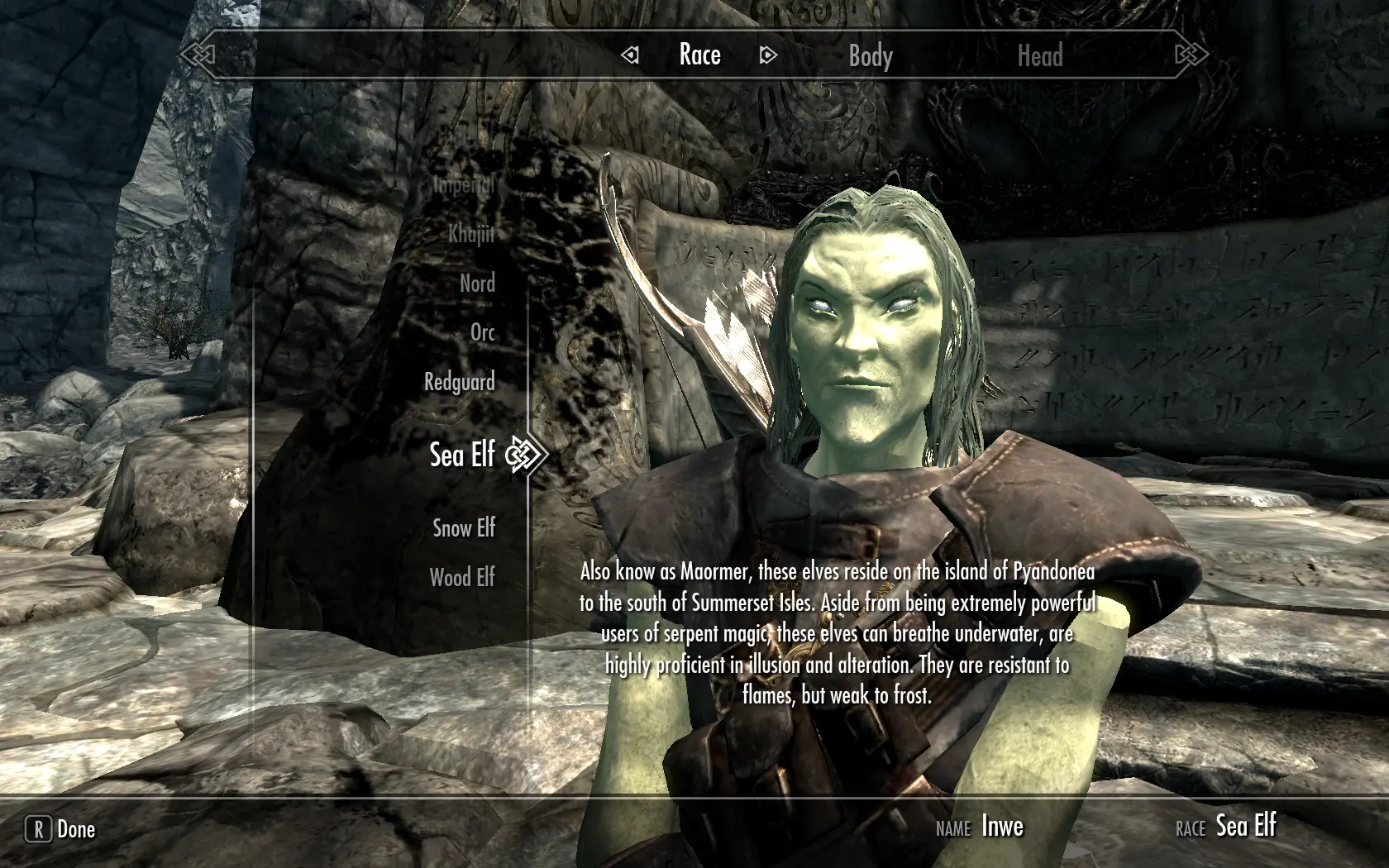 Skyrim Sea Elf Mod