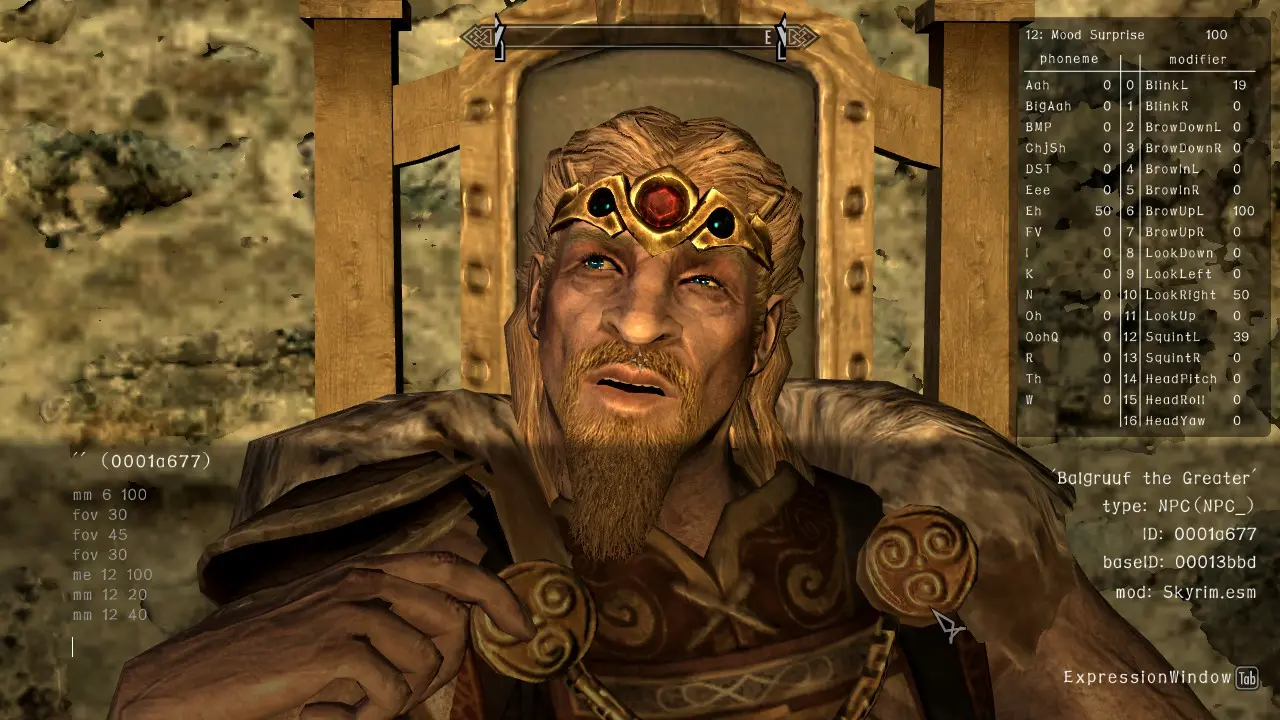 skyrim facial expressions console