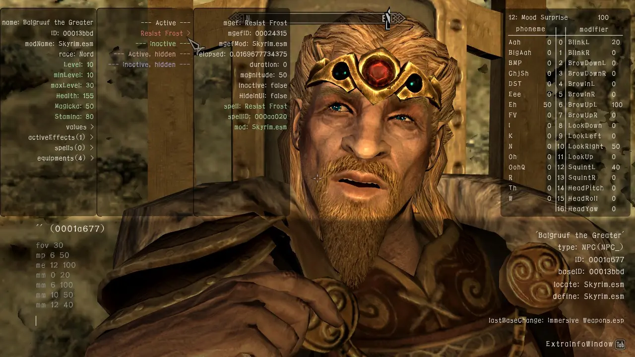 skyrim facial expressions console