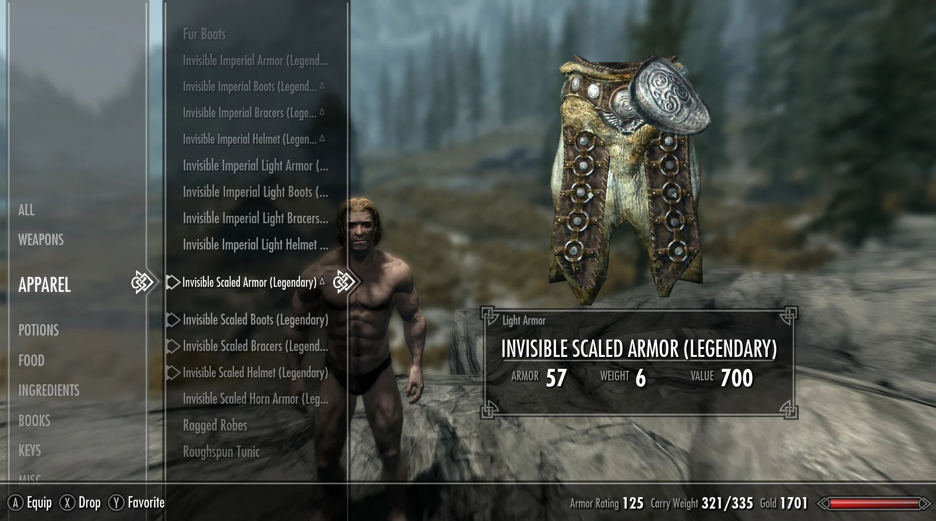 skyrim invisible armor fix
