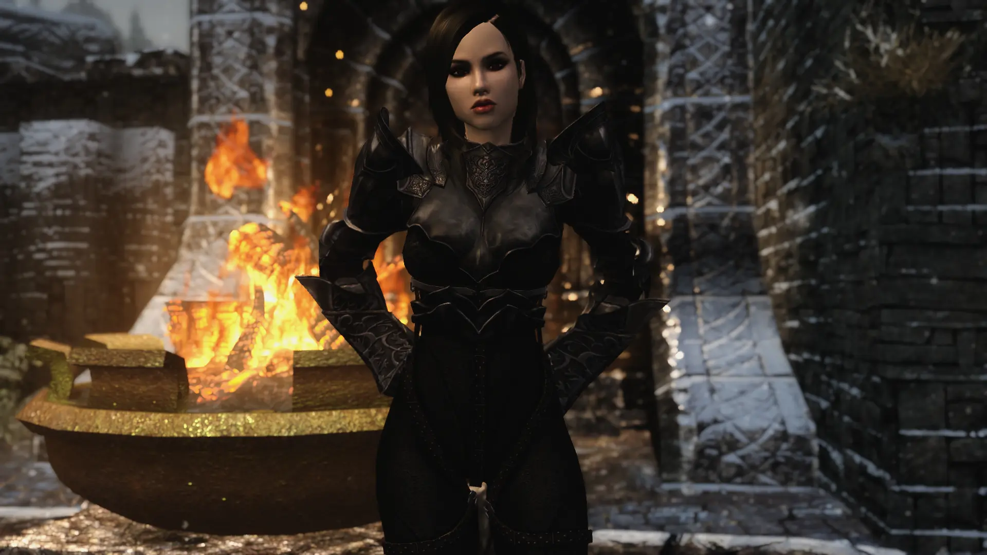 Ebony Valkyrie Armor - Light Armor at Skyrim Nexus - Mods and Community