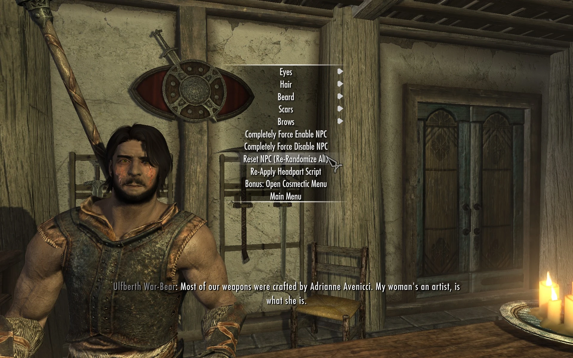 skyrim is it possible to change npc hair without ck