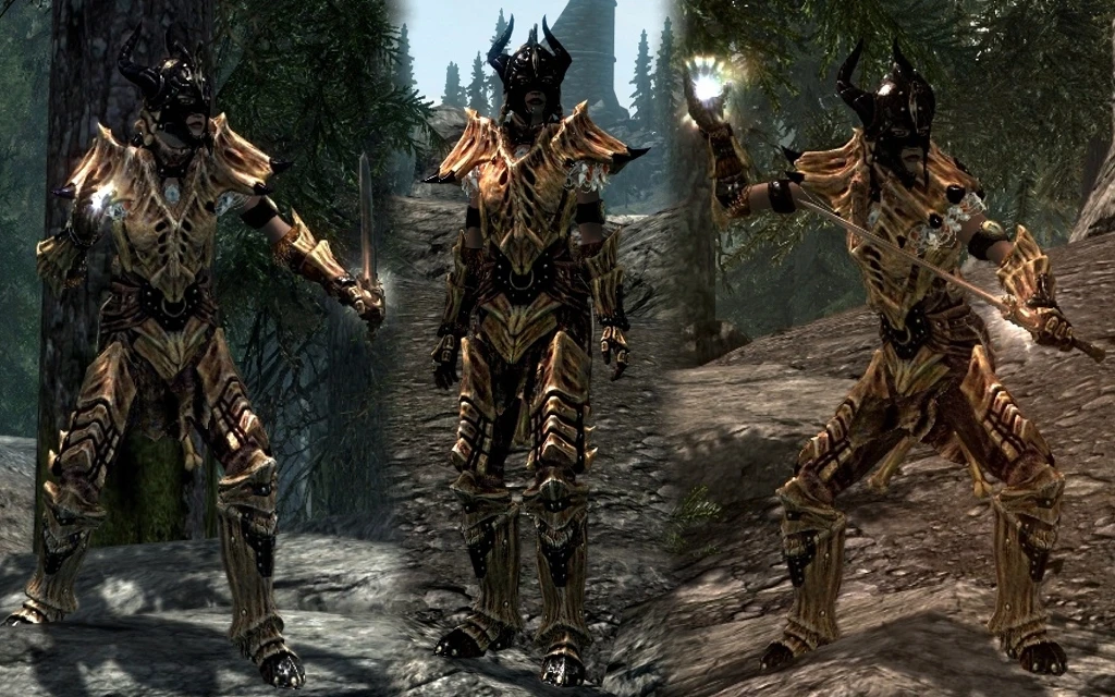 Paraleyes More Realistic Dragonbone Armor with Skull Design at Skyrim ...