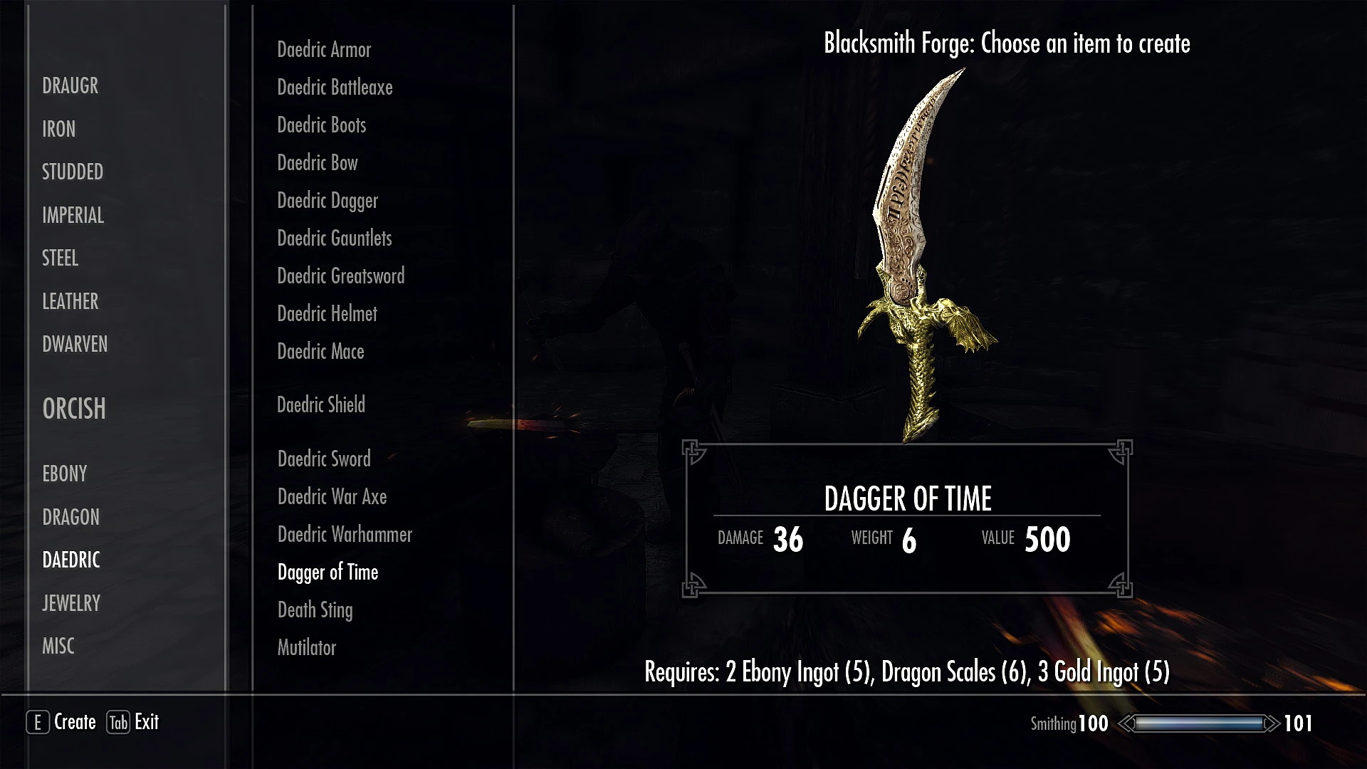 Skyrim ebony dagger console code