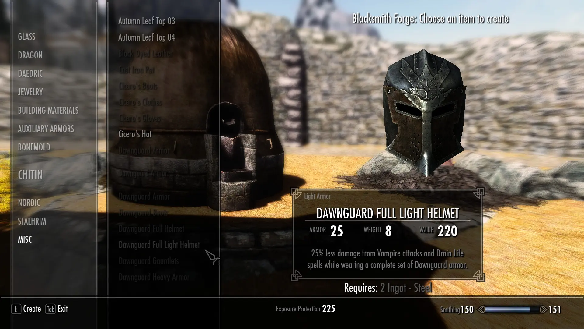 Craftable Dawnguard Heavy Helmet Into Light Armor At Skyrim Nexus   56442 1 1406565139 