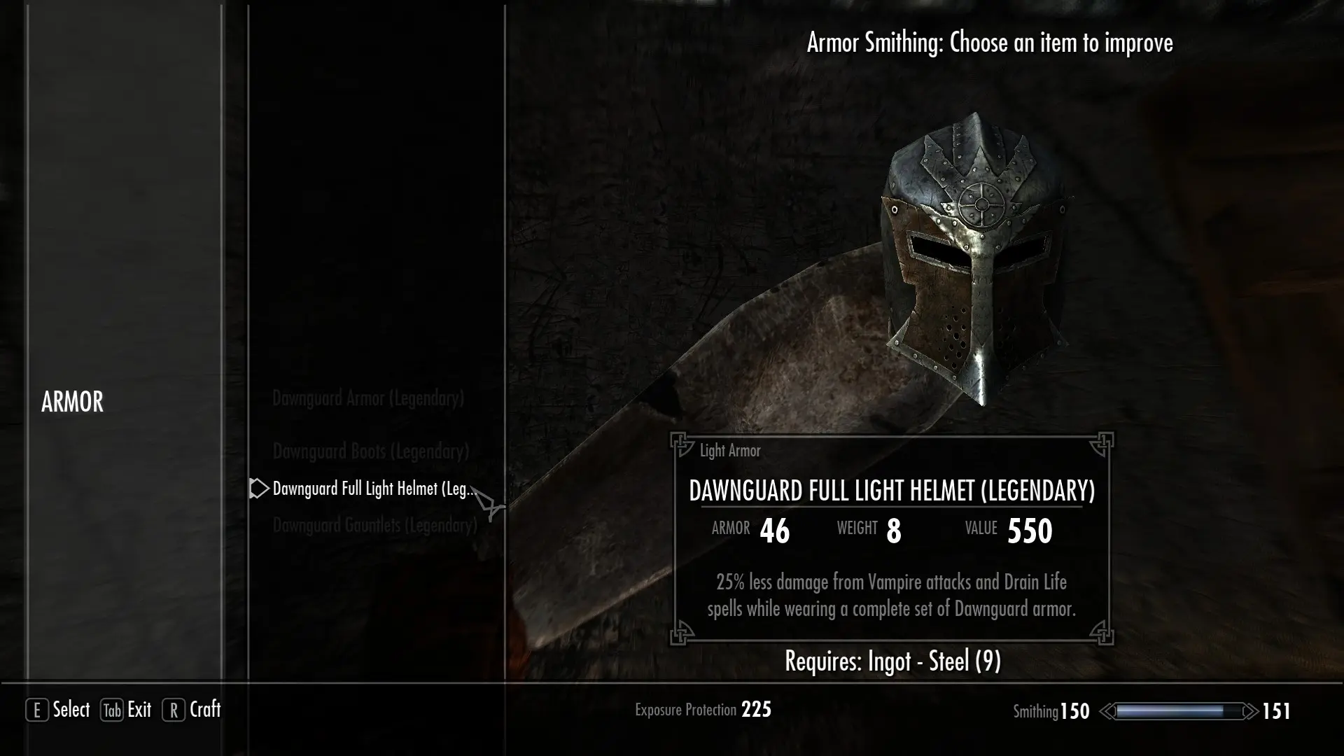 Craftable Dawnguard Heavy Helmet. Into Light Armor at Skyrim Nexus ...