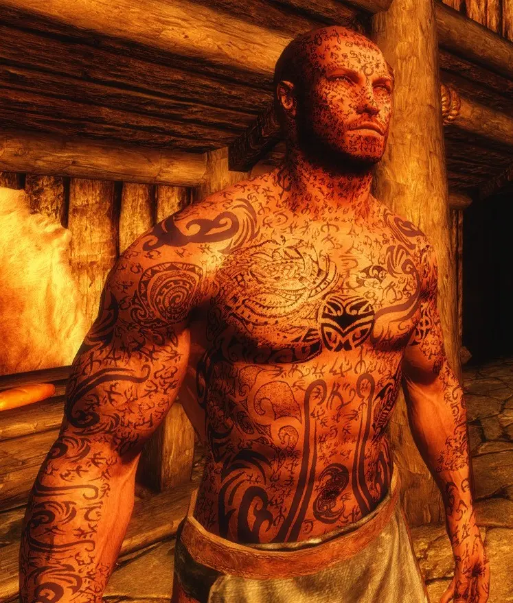 The Warded Man RaceMenu Tattoo Plugin at Skyrim Nexus Mods and