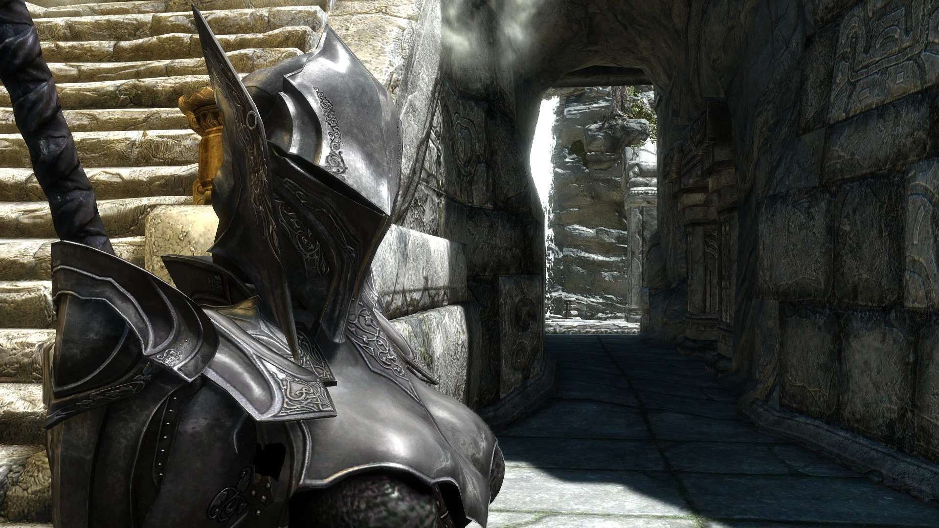 Ebony armor helmet