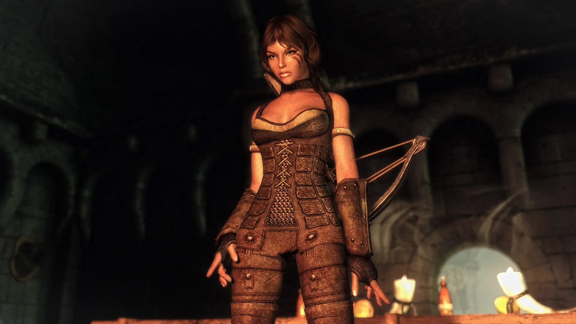 Gwelda Dawnguard Armor Unp Cbbe At Skyrim Nexus Mods