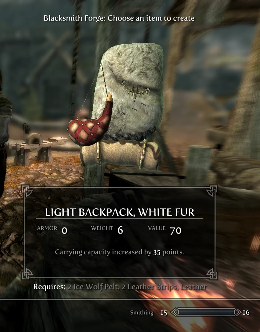 Skyrim Wet And Cold Backpacks