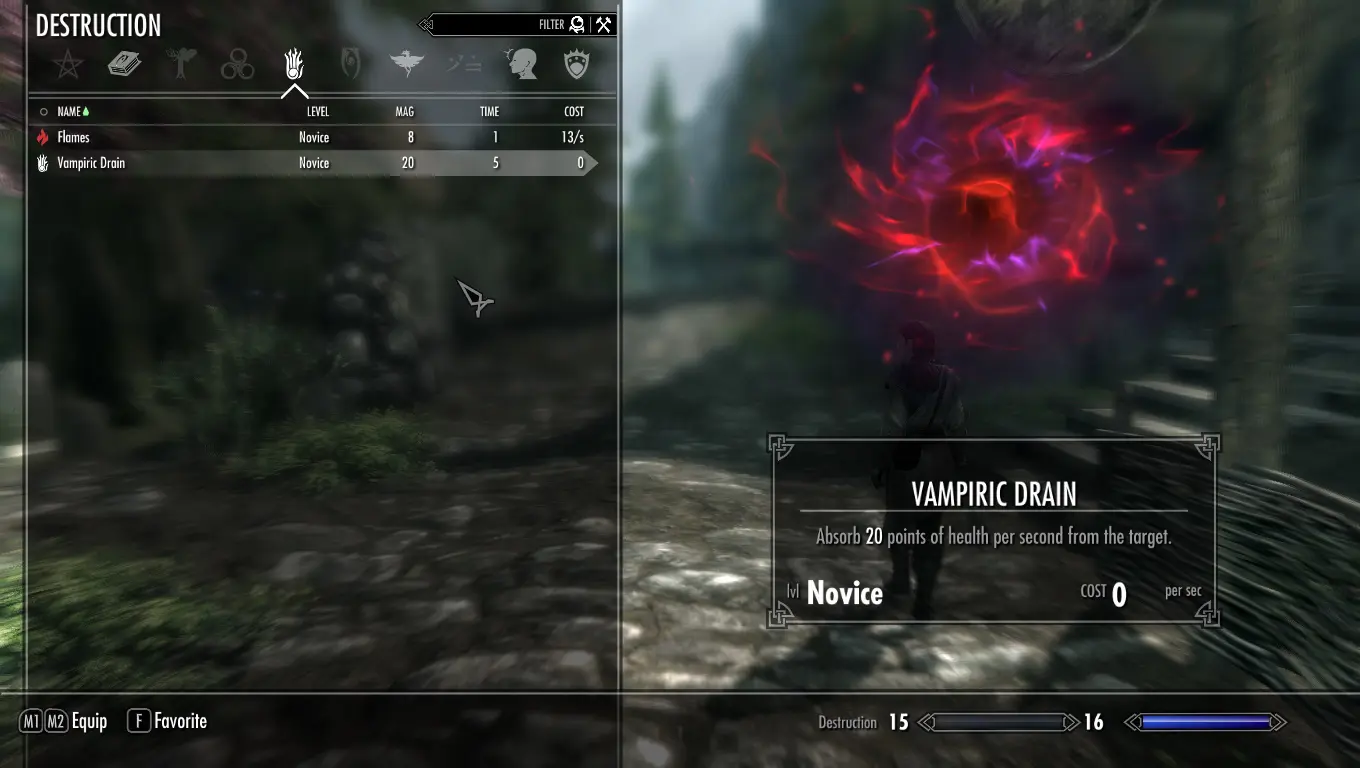 skyrim drain life spell mod