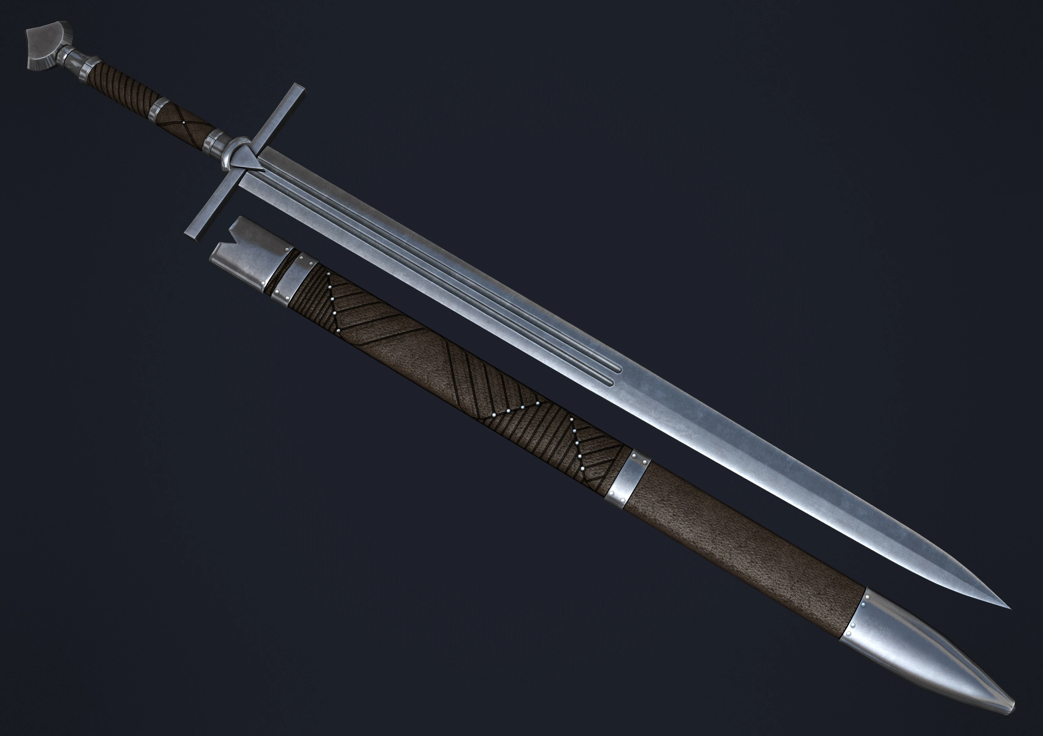 skyrim special edition sword on back mod