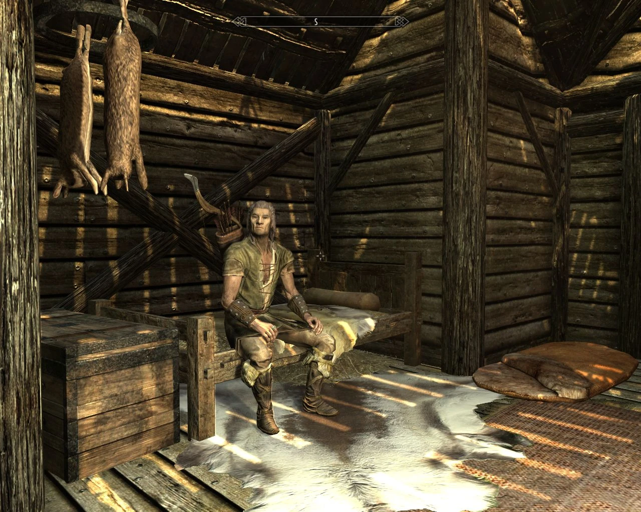 Haming's bed in Froki's Shack at Skyrim Nexus - mods and community