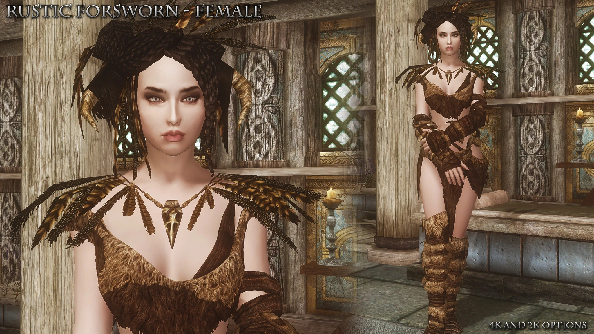 heather in forsworn armor at skyrim nexus mods and community.