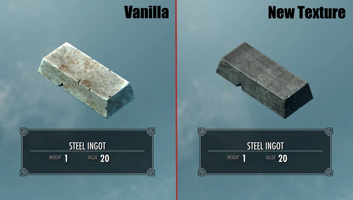 Iron And Steel Ingots Retexture At Skyrim Nexus Mods And Community.