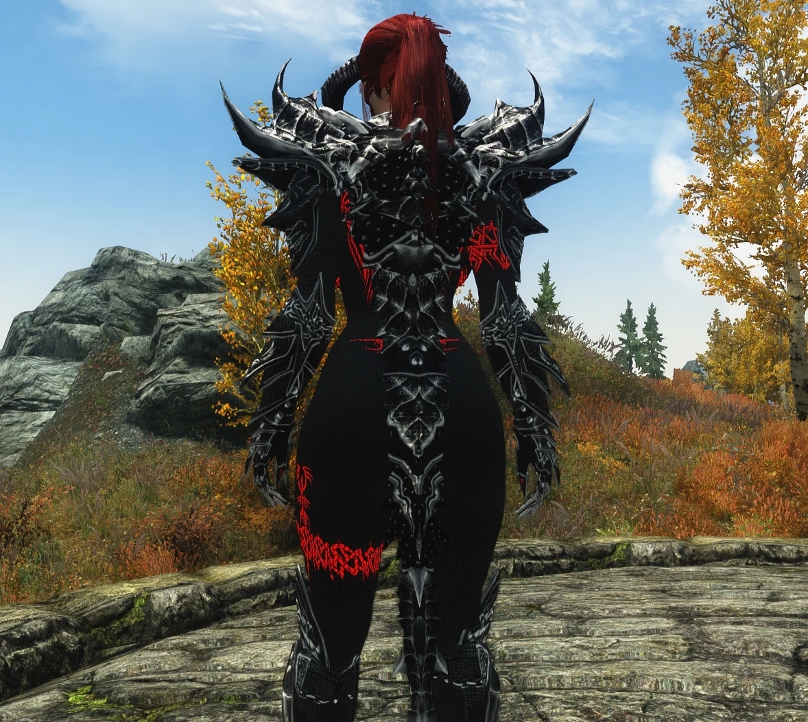 Daedric Glowing Chainmail Cbbe Hdt Bodyslide Conversion At Skyrim Nexus