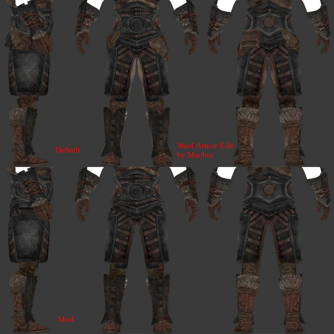 Iron and Steel Armor Fixes - Open Source Templates at Skyrim Nexus ...