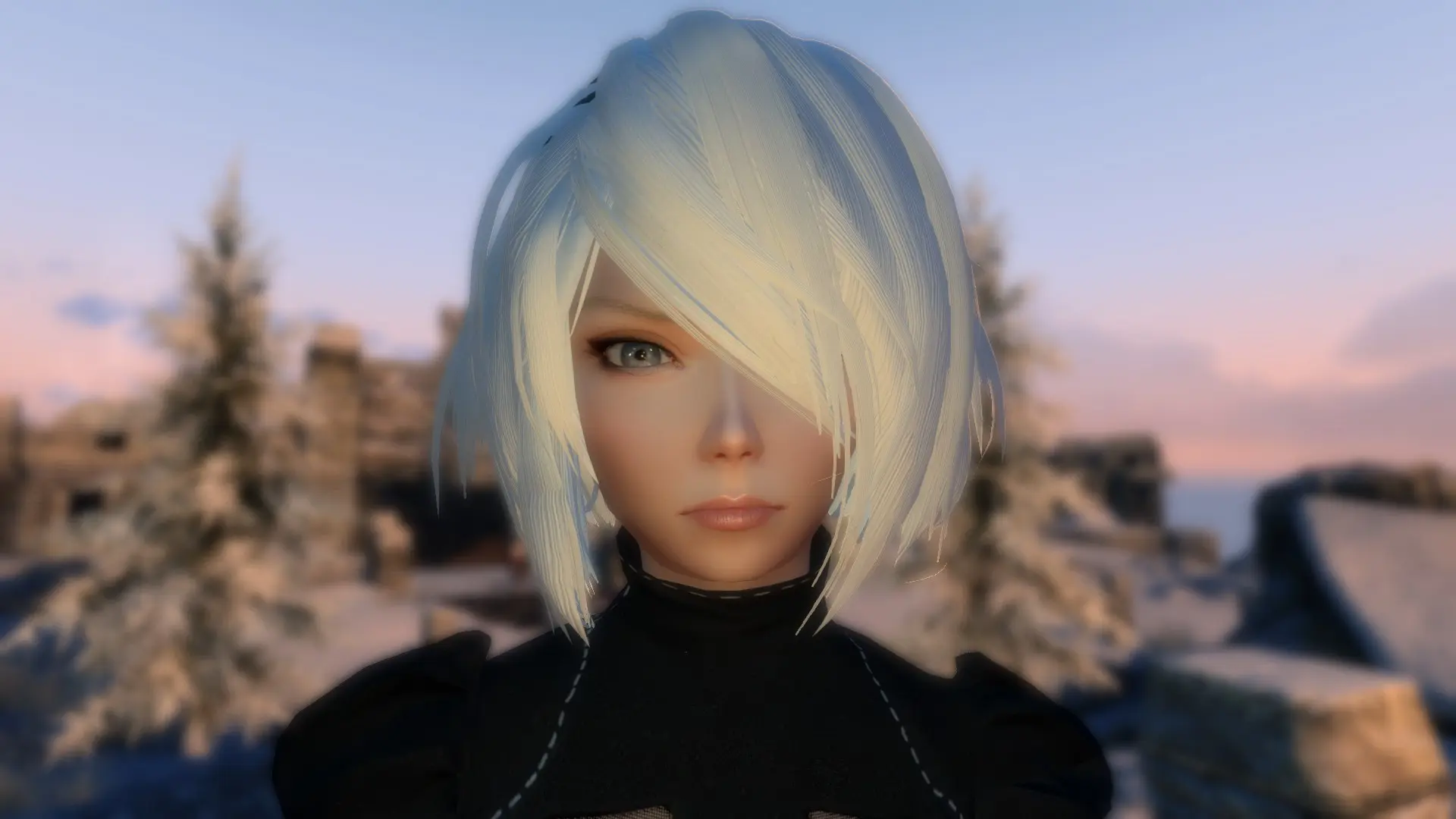 Skyrim 2. NIER Automata 2b Mod. Skyrim Mod a2 NIER Automata. Пресет NIER 2b. 2b скайрим.