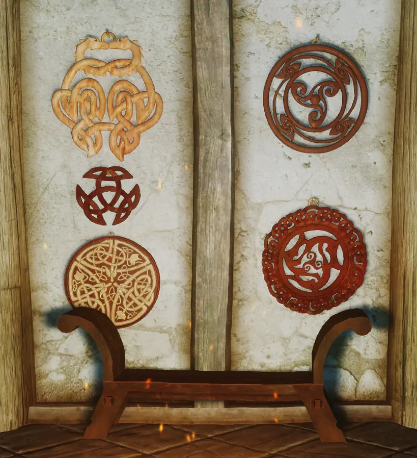 Nordic Carving Wallbaskets At Skyrim Nexus Mods And