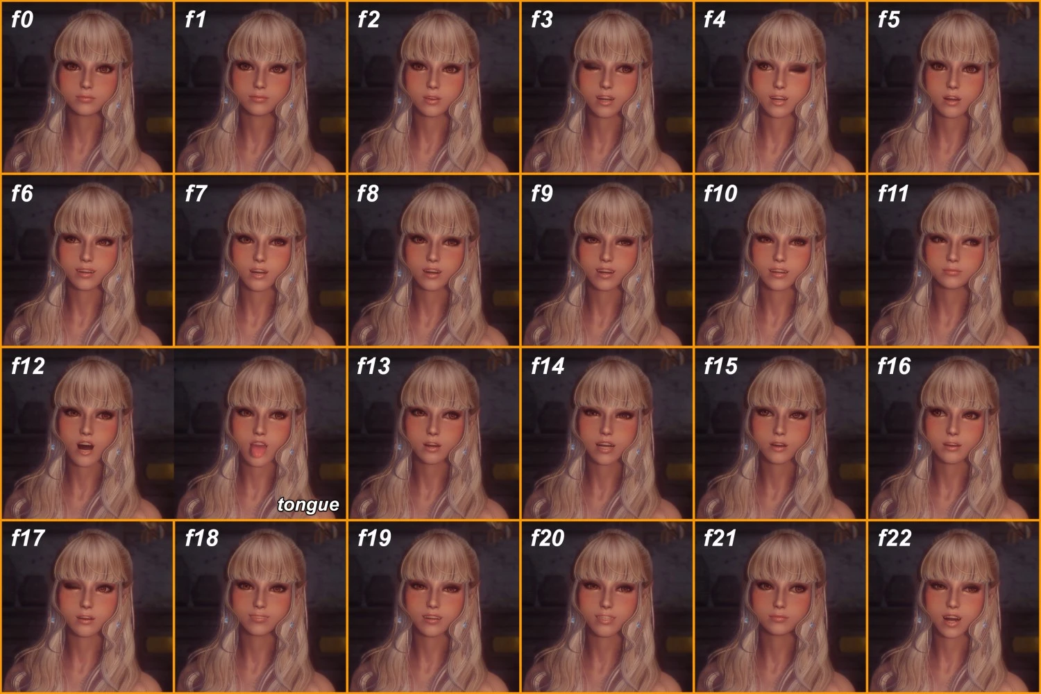 facial console Skyrim expressions