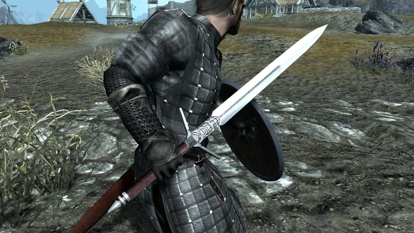 Kukatsuo Weapon -Gabriel- and -Valkyrie Round Shield- at Skyrim Nexus ...