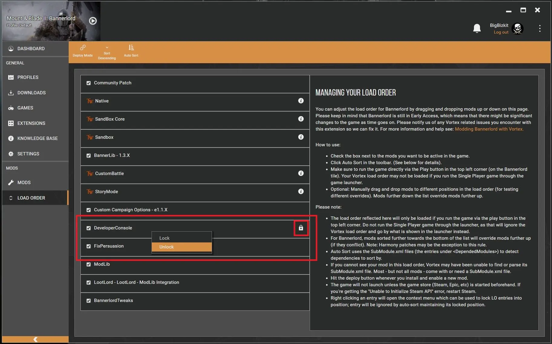 vortex mod manager deployment failed darkest dungeon