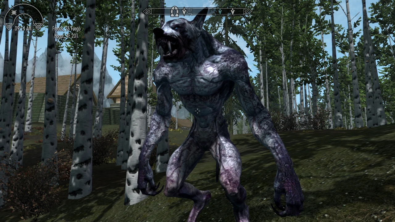 skyrim werewolf model replacer
