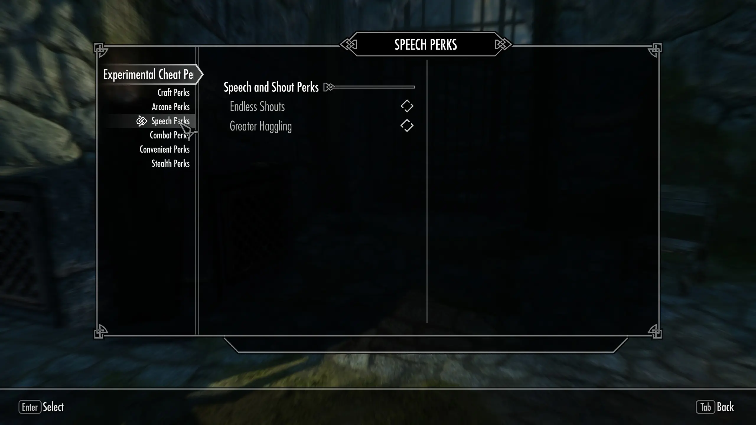 Experimental Perks And Game Settings LE at Skyrim Nexus - Mods and ...