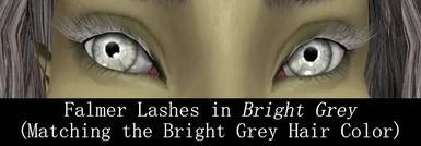 There's optional file for bright grey lashes to match with the hair now!