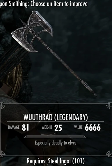 Legendary Wuuthrad