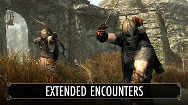 Extended Encounters is a simple mod that adds to the pool of random roadside, wilderness and location encounters in a way that makes the world seem a bit more dynamic and alive without negatively affecting game performance or bloating your save file.
