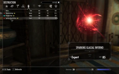 SGI - Sparking Glacial Inferno (3 element Projectile Spell) Evolving