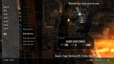 Blades Light Armor 3