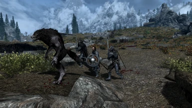 Me and the boyzs hunting some werewolves in our new armors