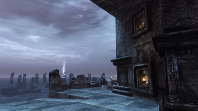 Epic view of the Soul Cairn and your neighbours from the porch!