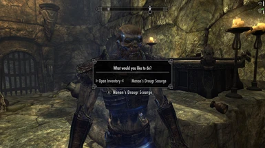 Picture of the ability to open Draugr's inventory