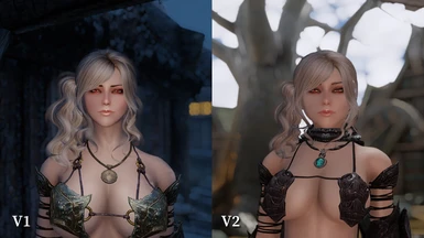 Face difference between V1 and V2